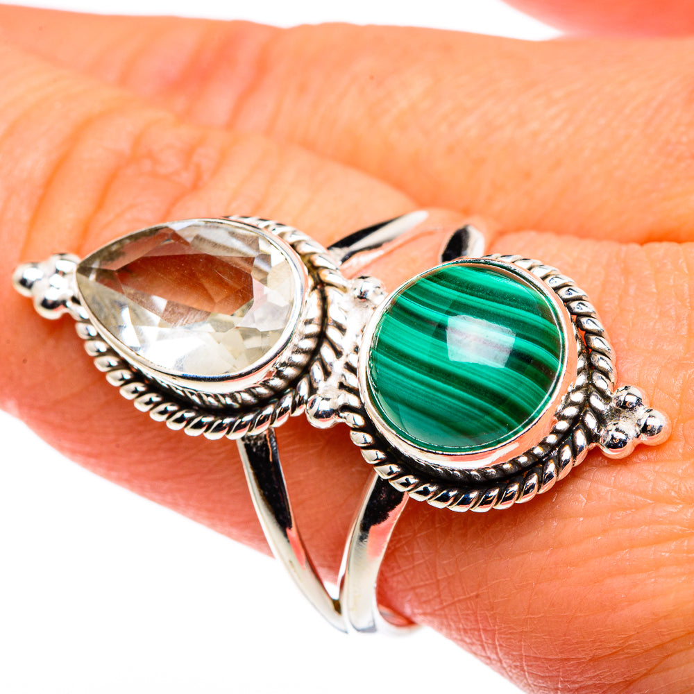 Malachite Rings handcrafted by Ana Silver Co - RING85388