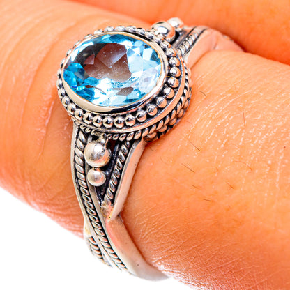 Blue Topaz Rings handcrafted by Ana Silver Co - RING85397