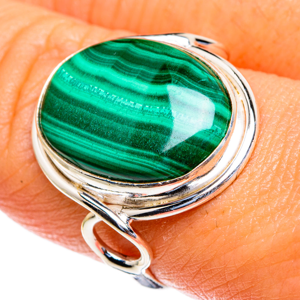 Malachite Rings handcrafted by Ana Silver Co - RING85409