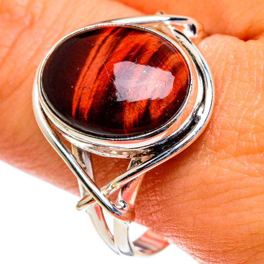 Red Tiger Eye Rings handcrafted by Ana Silver Co - RING85412