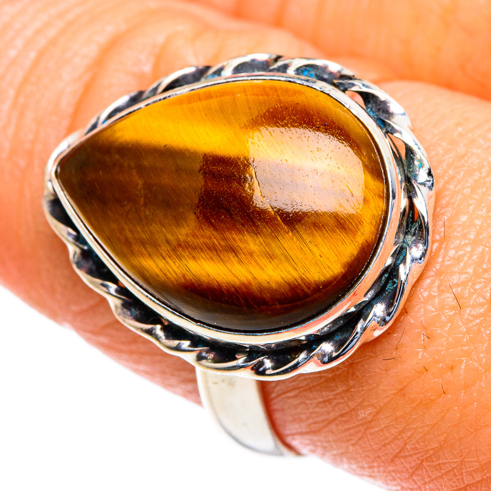 Tiger Eye Rings handcrafted by Ana Silver Co - RING85413