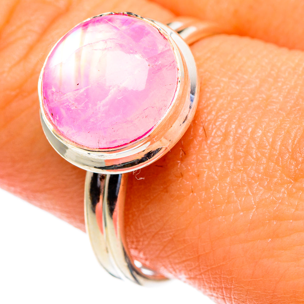 Pink Moonstone Rings handcrafted by Ana Silver Co - RING85421