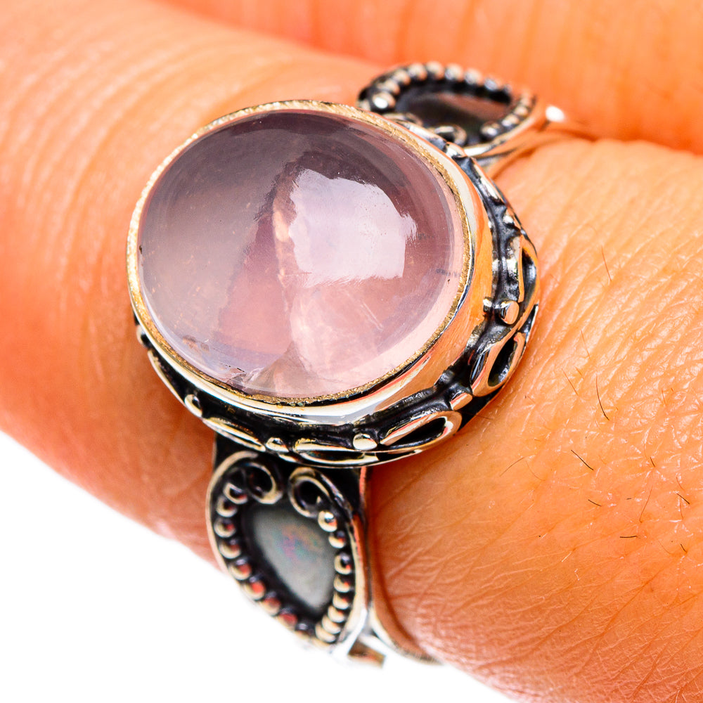 Rose Quartz Rings handcrafted by Ana Silver Co - RING85422