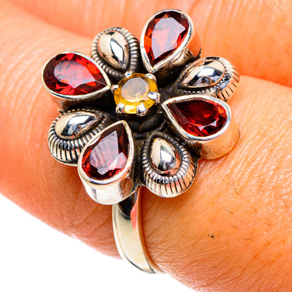 Garnet, Citrine Rings handcrafted by Ana Silver Co - RING85424