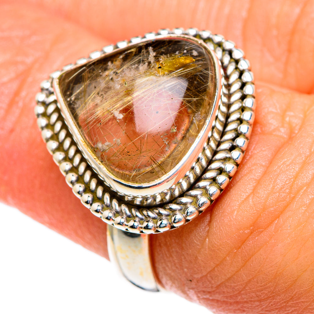 Rutilated Quartz Rings handcrafted by Ana Silver Co - RING85430