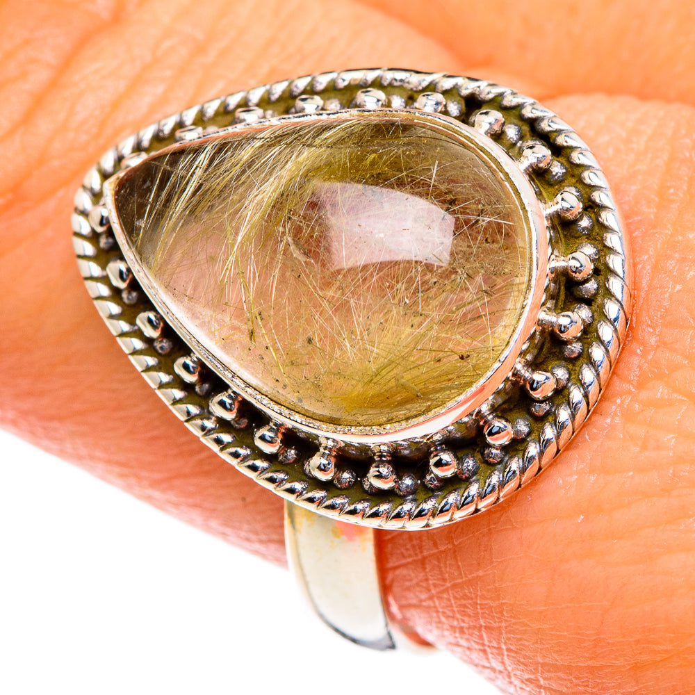 Rutilated Quartz Rings handcrafted by Ana Silver Co - RING85431