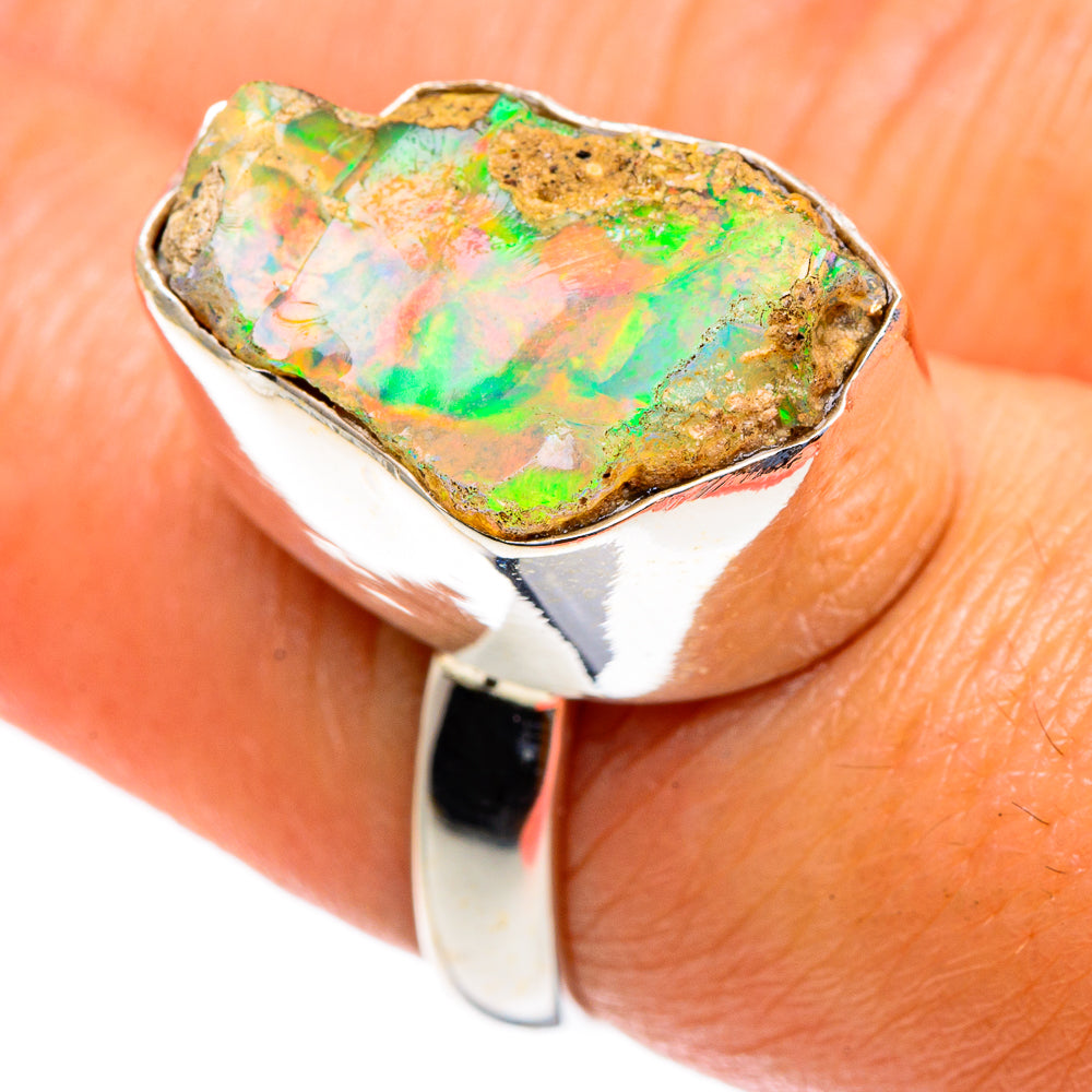 Ethiopian Opal Rings handcrafted by Ana Silver Co - RING85439