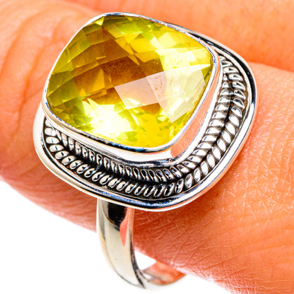 Lemon Quartz Rings handcrafted by Ana Silver Co - RING85441