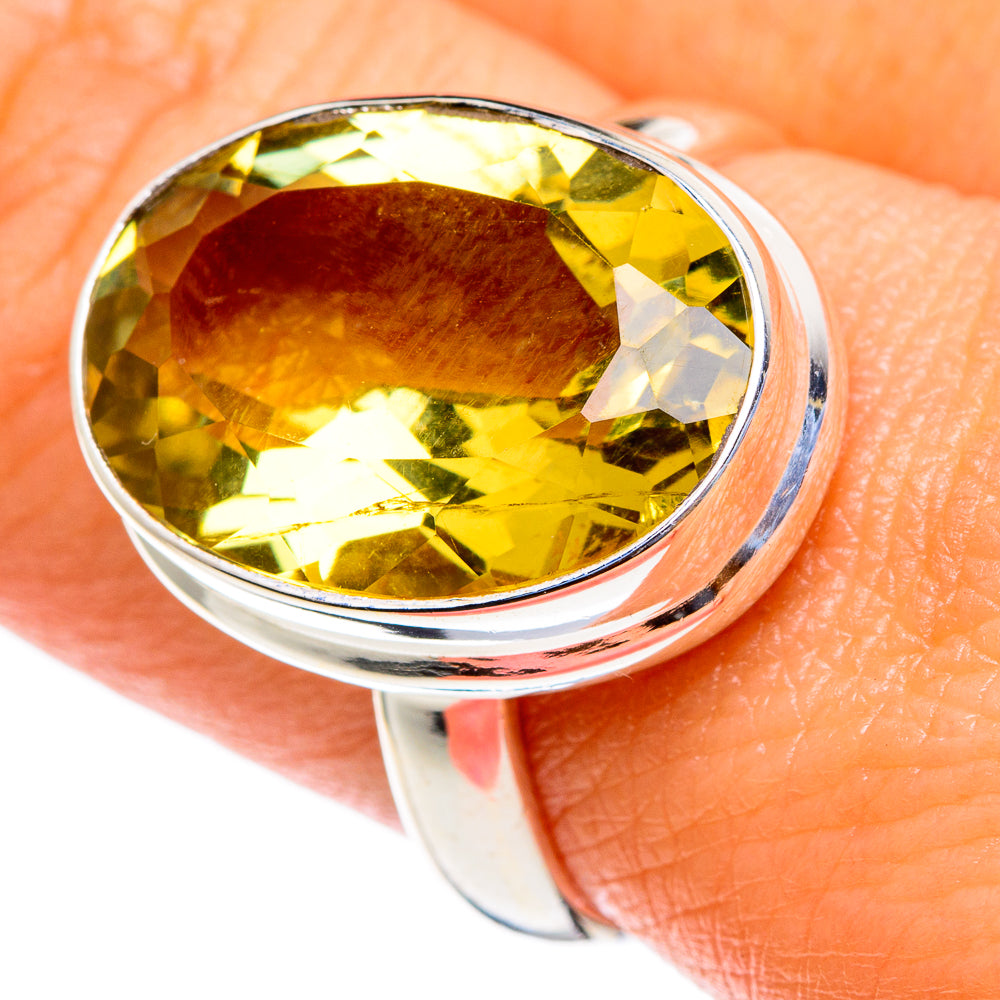 Lemon Quartz Rings handcrafted by Ana Silver Co - RING85442