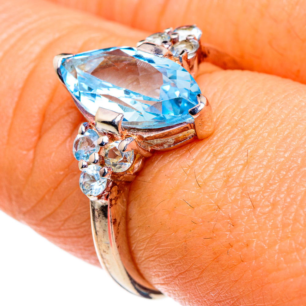 Blue Topaz Rings handcrafted by Ana Silver Co - RING85449
