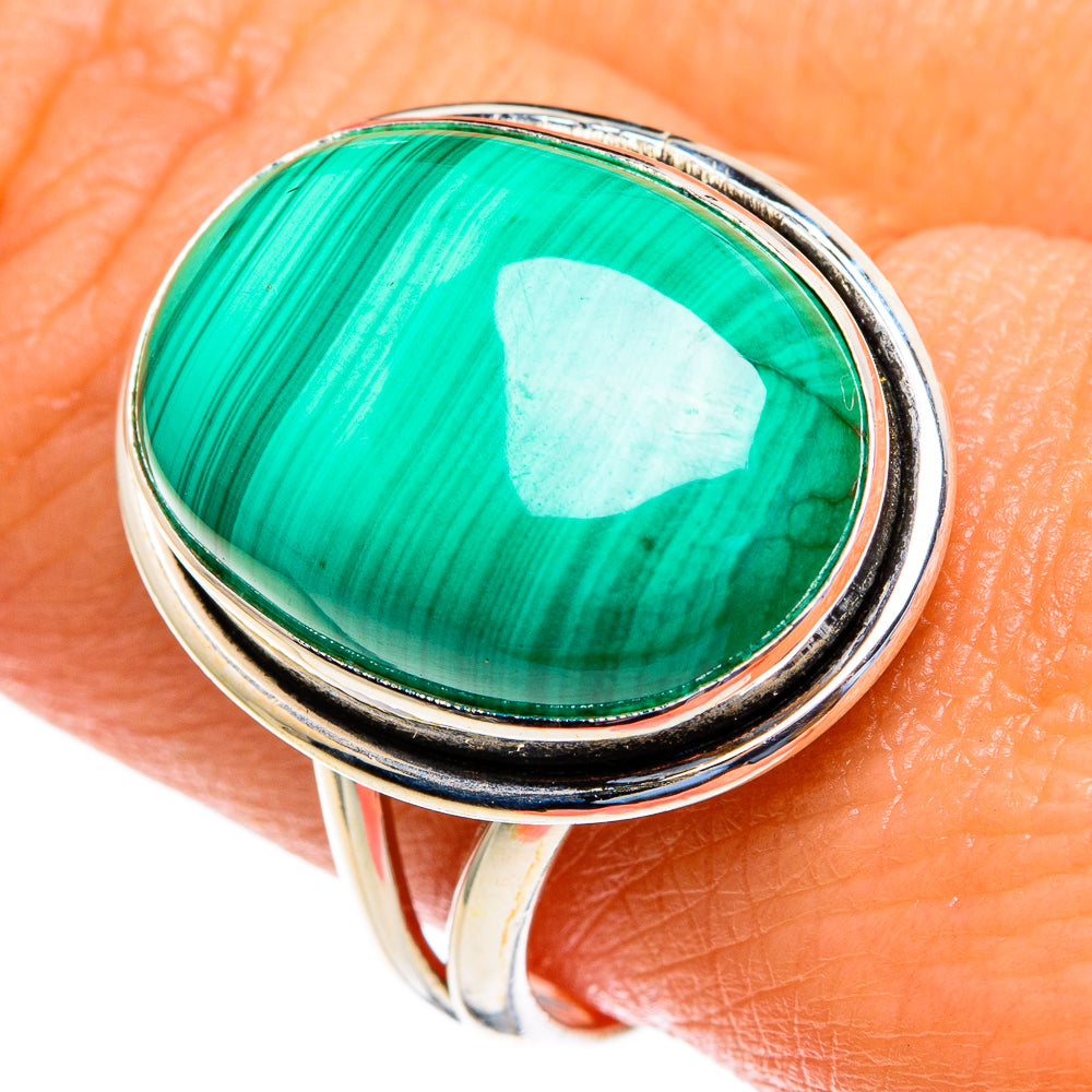 Malachite Rings handcrafted by Ana Silver Co - RING85455