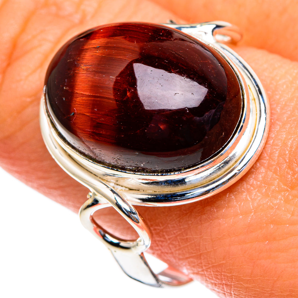 Red Tiger Eye Rings handcrafted by Ana Silver Co - RING85459
