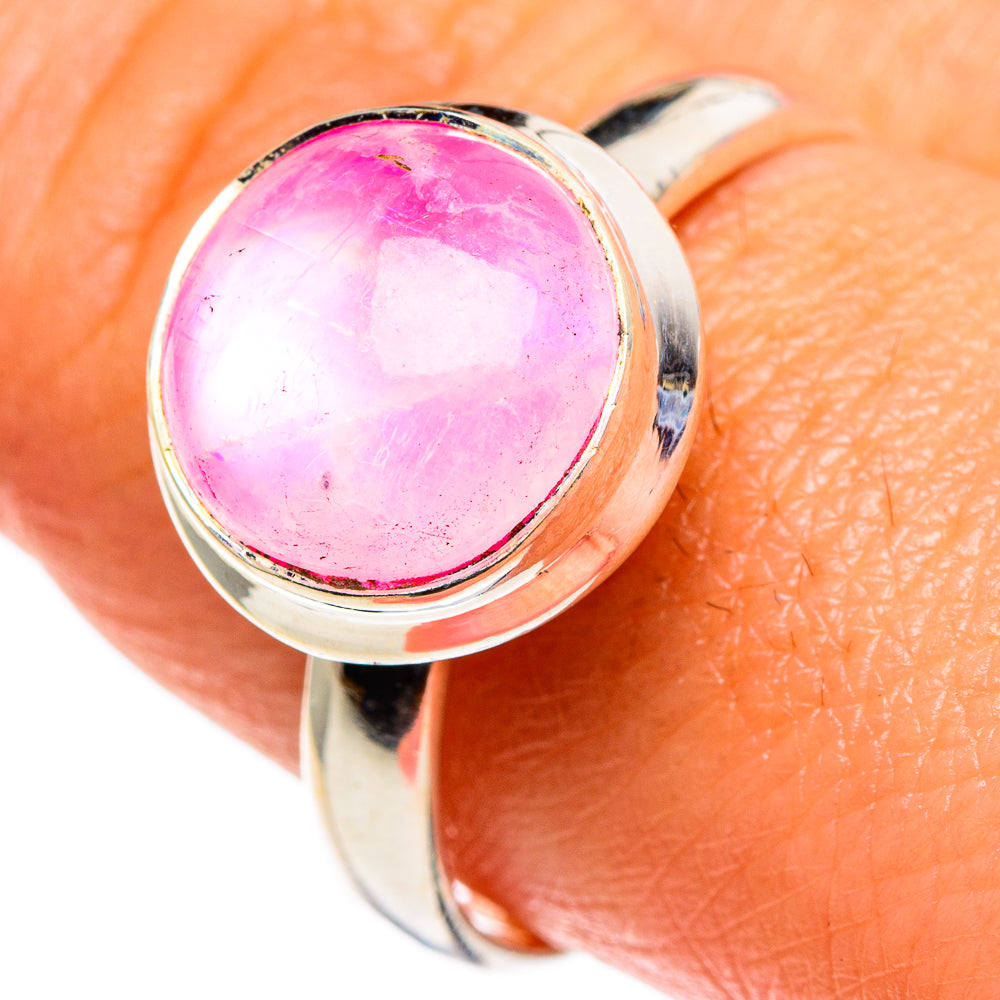 Pink Moonstone Rings handcrafted by Ana Silver Co - RING85470