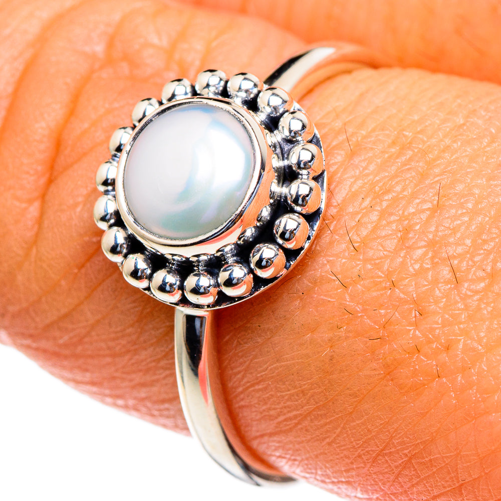 Cultured Pearl Rings handcrafted by Ana Silver Co - RING85485