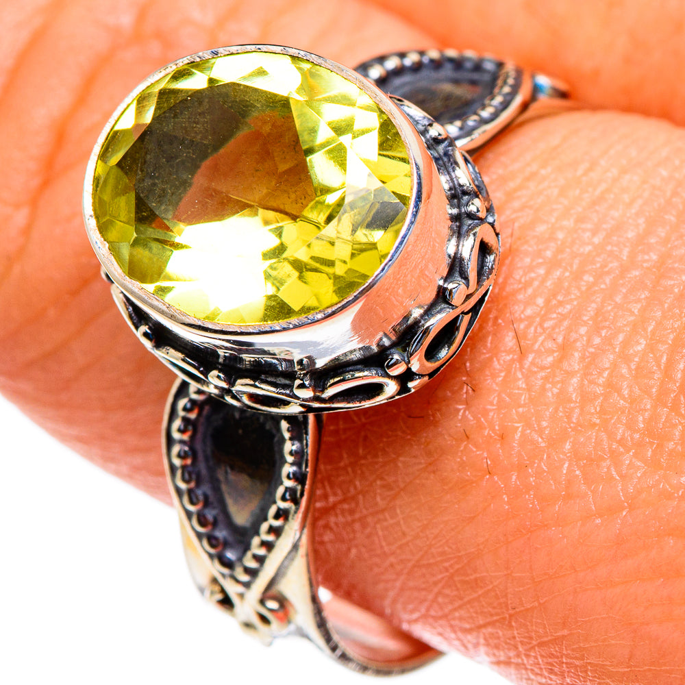 Lemon Quartz Rings handcrafted by Ana Silver Co - RING85491