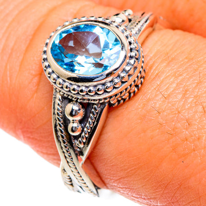 Blue Topaz Rings handcrafted by Ana Silver Co - RING85499