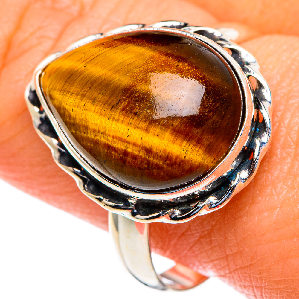 Tiger Eye Rings handcrafted by Ana Silver Co - RING85510