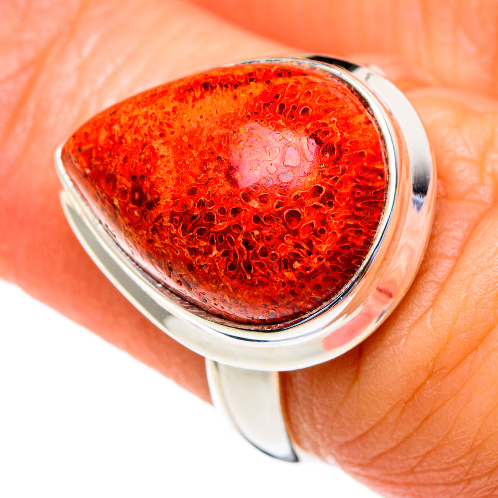 Sponge Coral Rings handcrafted by Ana Silver Co - RING85513