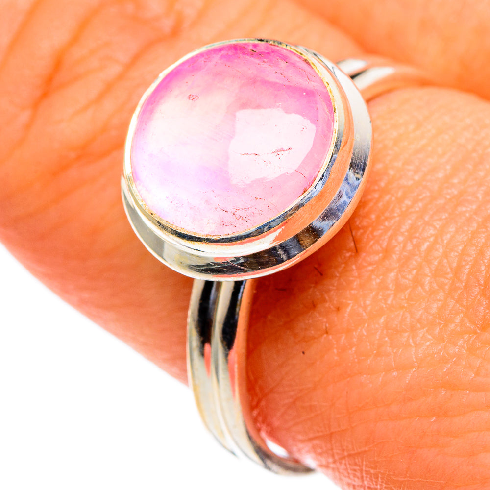 Pink Moonstone Rings handcrafted by Ana Silver Co - RING85517