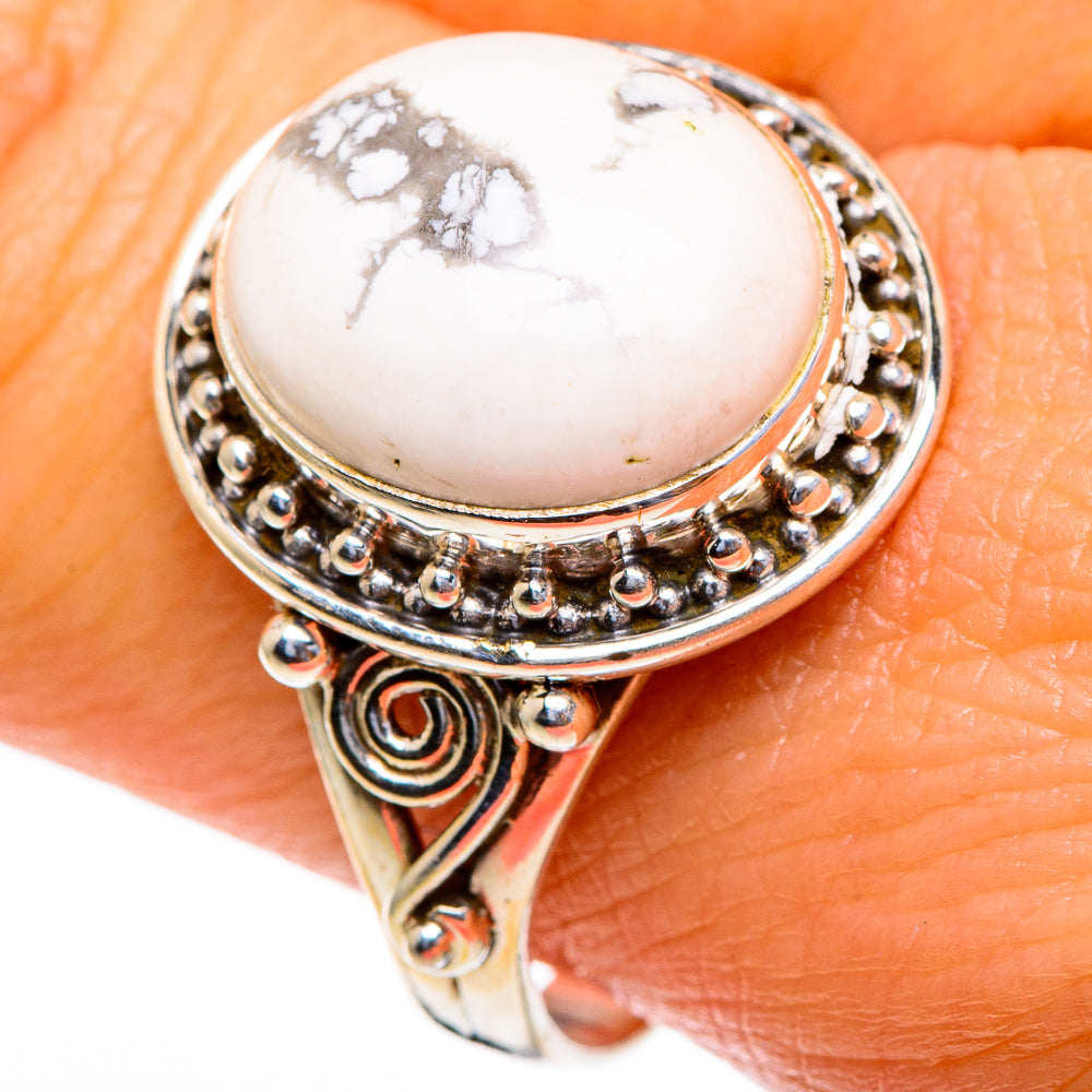 Howlite Rings handcrafted by Ana Silver Co - RING85531