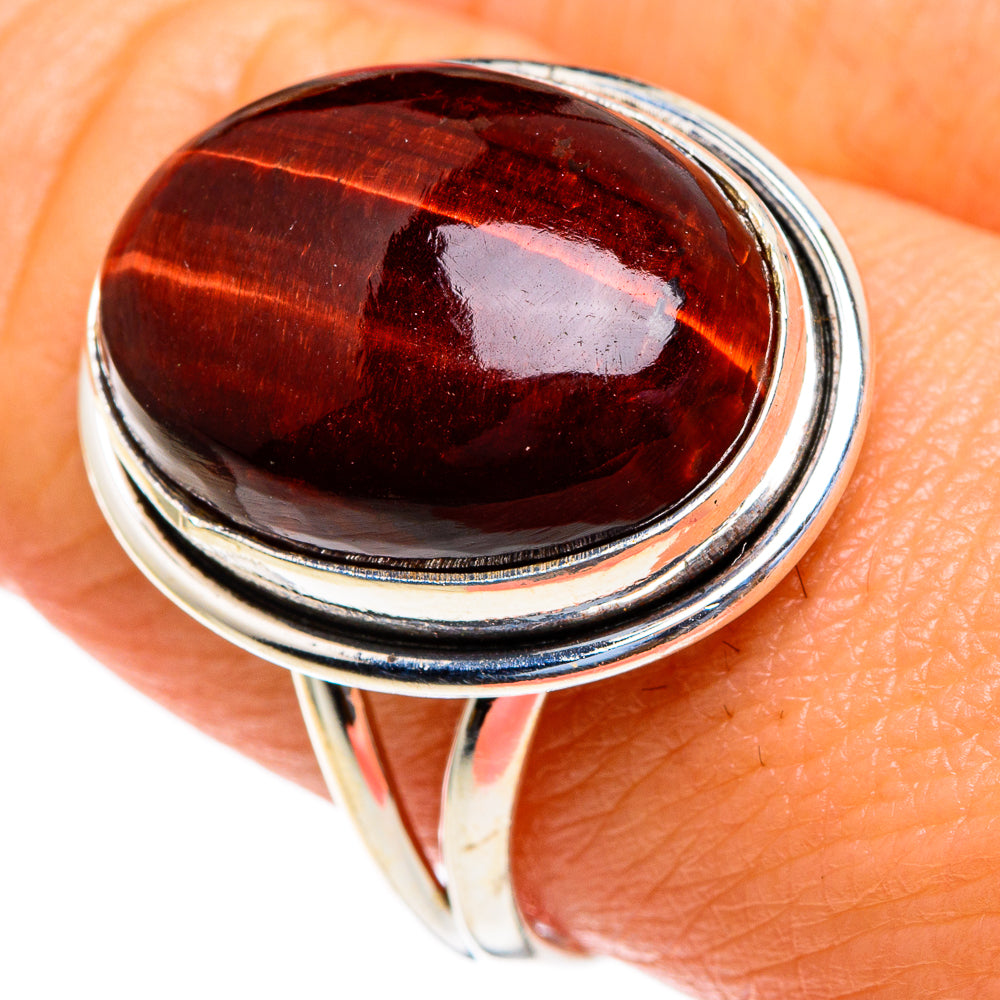 Red Tiger Eye Rings handcrafted by Ana Silver Co - RING85550