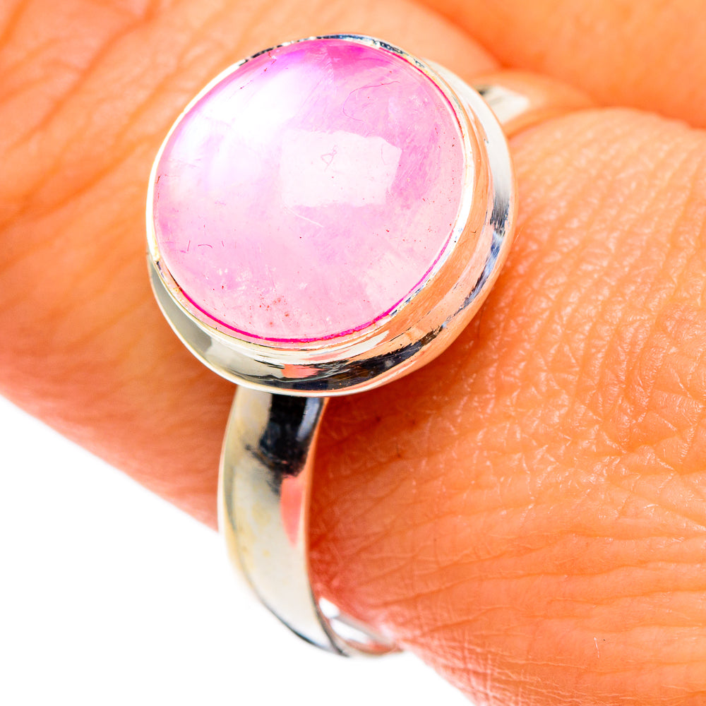 Pink Moonstone Rings handcrafted by Ana Silver Co - RING85558