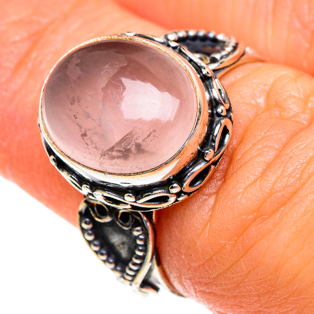 Rose Quartz Rings handcrafted by Ana Silver Co - RING85561