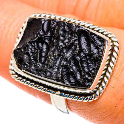 Tektite Rings handcrafted by Ana Silver Co - RING85567