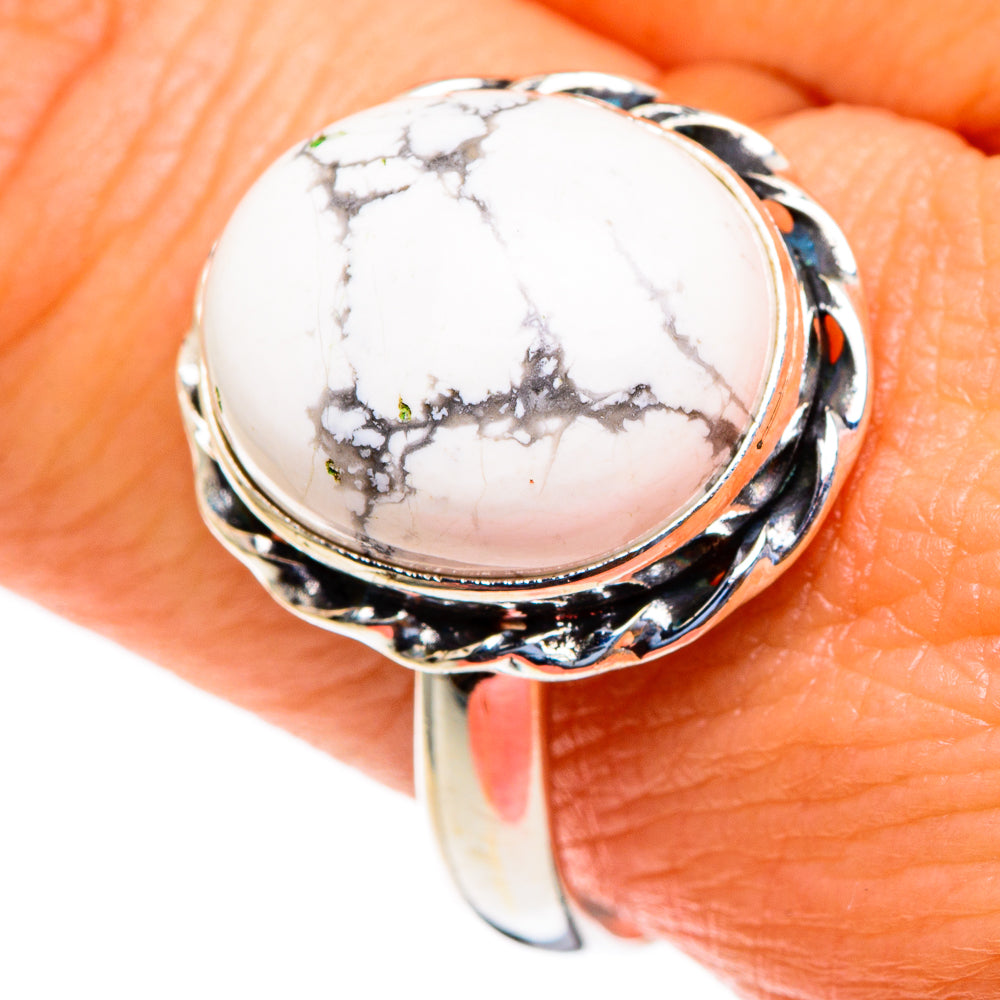 Howlite Rings handcrafted by Ana Silver Co - RING85571