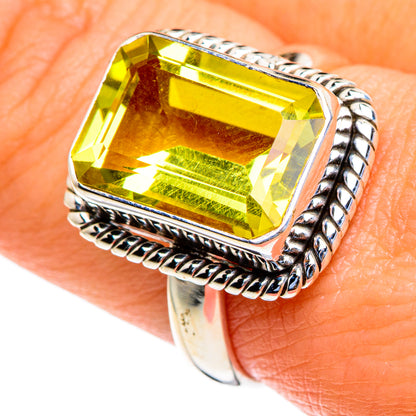 Lemon Quartz Rings handcrafted by Ana Silver Co - RING85575