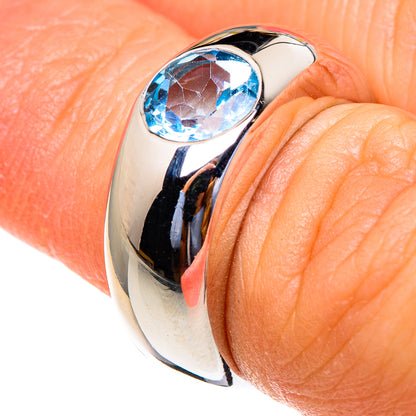 Blue Topaz Rings handcrafted by Ana Silver Co - RING85578