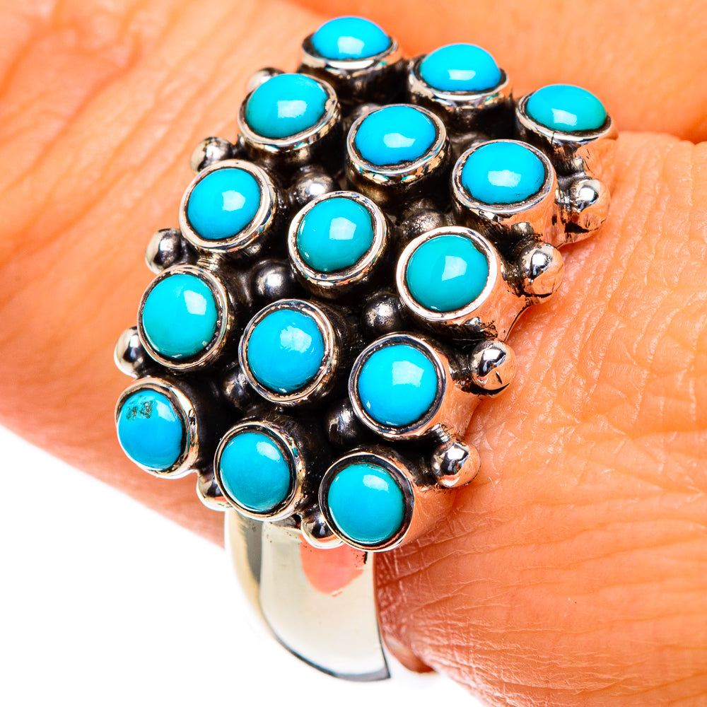 Tibetan Turquoise Rings handcrafted by Ana Silver Co - RING85583