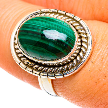 Malachite Rings handcrafted by Ana Silver Co - RING85587