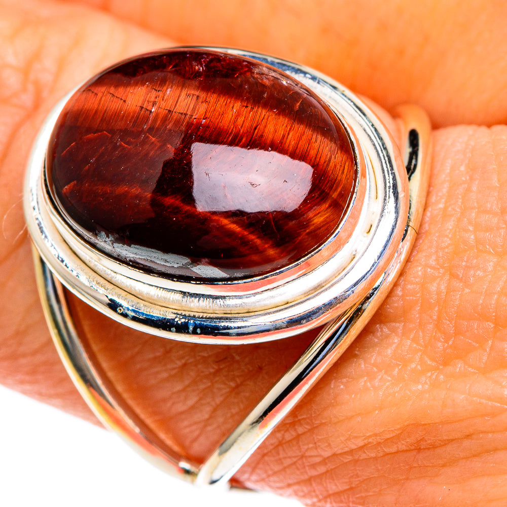 Red Tiger Eye Rings handcrafted by Ana Silver Co - RING85595
