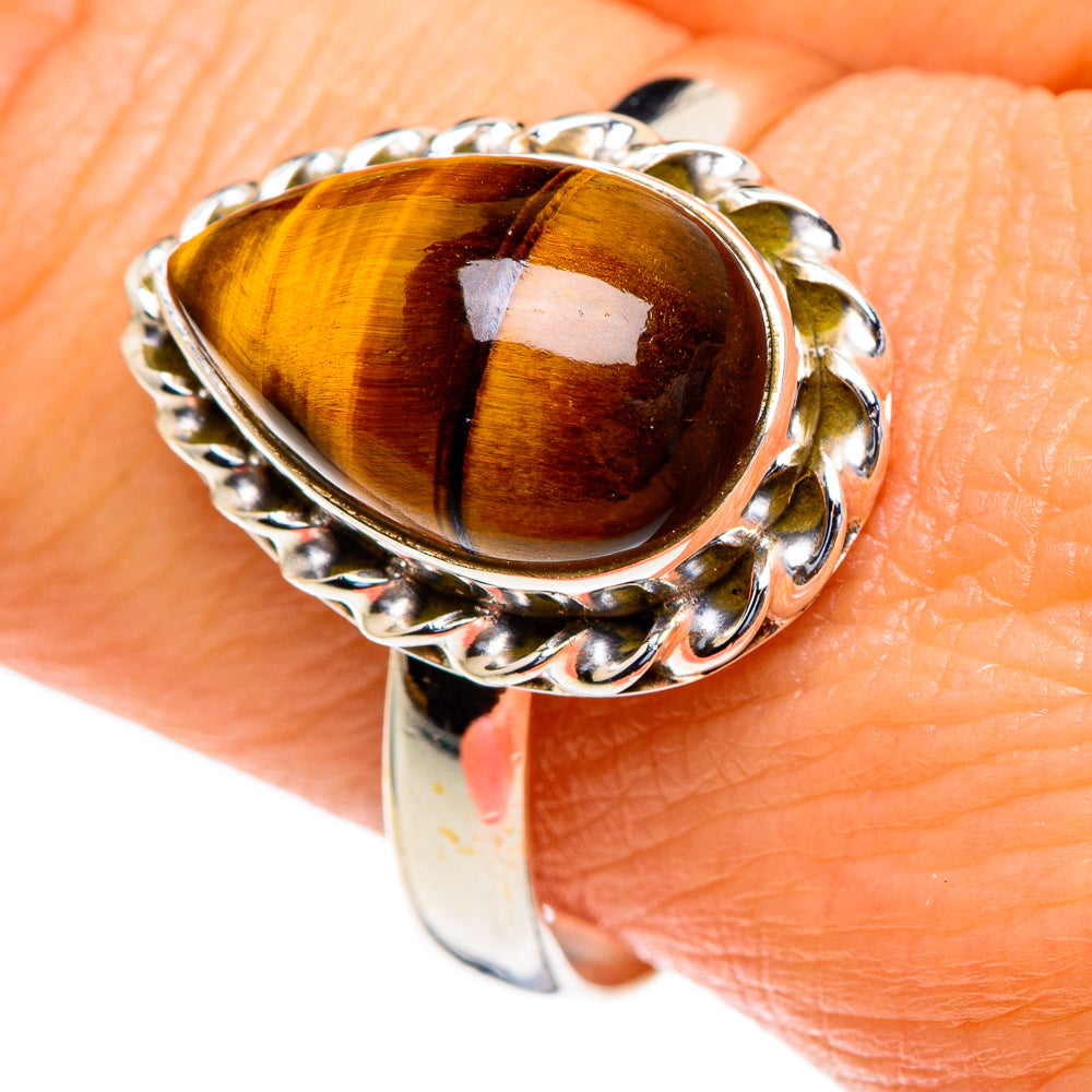 Tiger Eye Rings handcrafted by Ana Silver Co - RING85597
