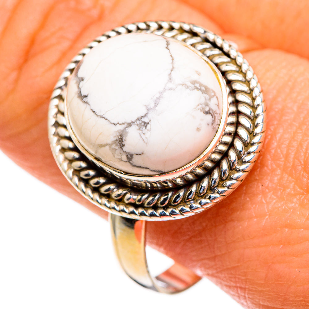 Howlite Rings handcrafted by Ana Silver Co - RING85616