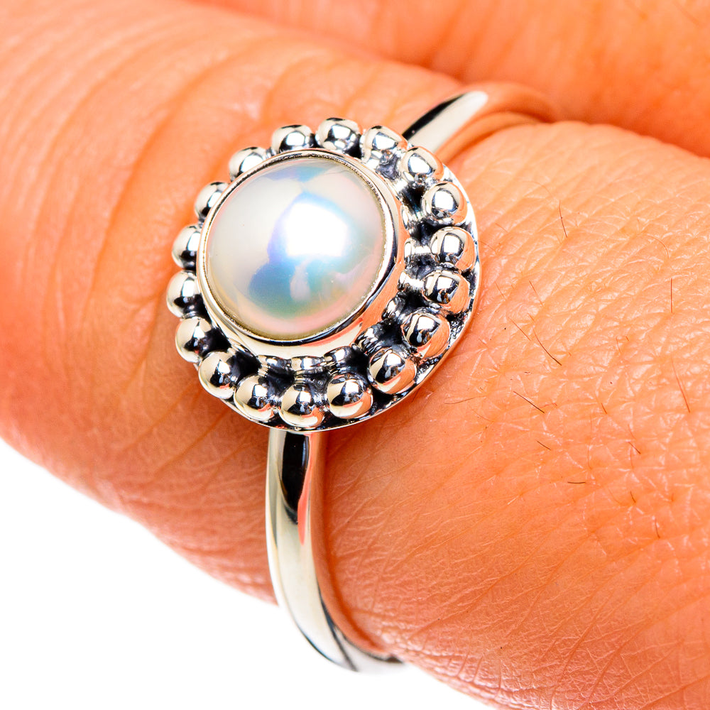 Cultured Pearl Rings handcrafted by Ana Silver Co - RING85617