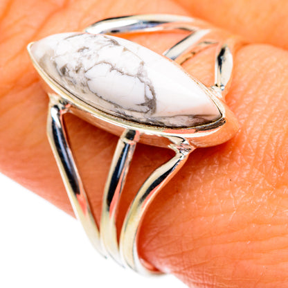Howlite Rings handcrafted by Ana Silver Co - RING85618