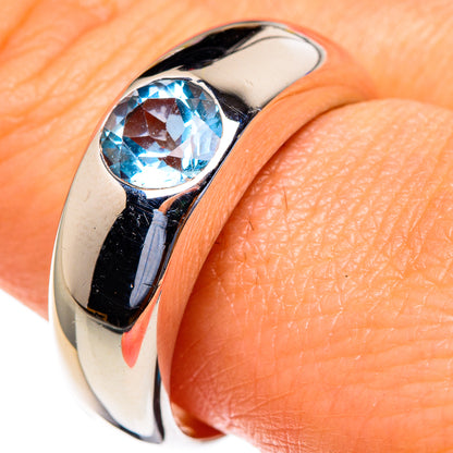 Blue Topaz Rings handcrafted by Ana Silver Co - RING85625