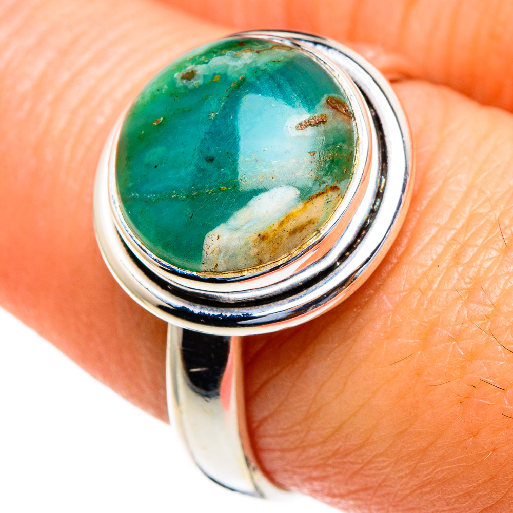 Chrysoprase Rings handcrafted by Ana Silver Co - RING85626