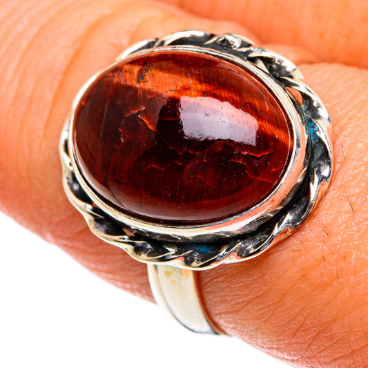 Red Tiger Eye Rings handcrafted by Ana Silver Co - RING85639