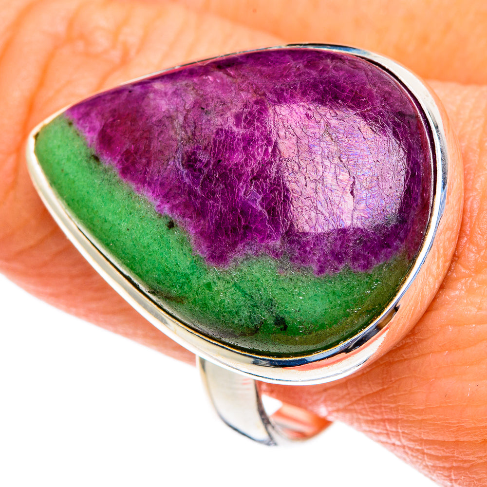 Ruby Zoisite Rings handcrafted by Ana Silver Co - RING85657