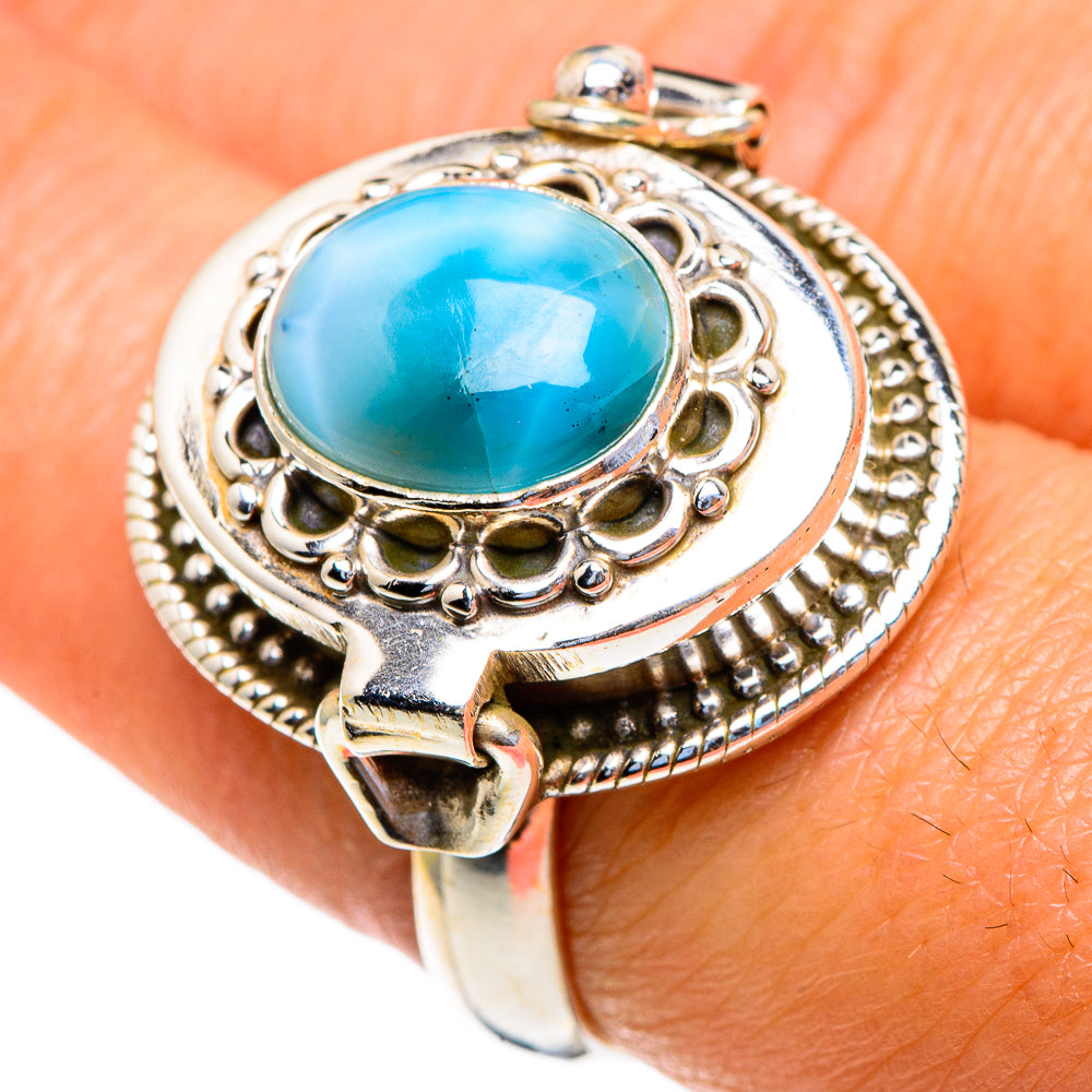 Larimar Rings handcrafted by Ana Silver Co - RING85666