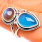 Larimar, Labradorite Rings handcrafted by Ana Silver Co - RING85668