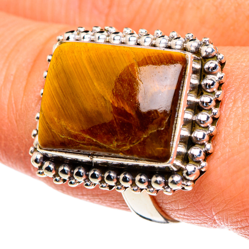 Tiger Eye Rings handcrafted by Ana Silver Co - RING85678