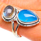 Aqua Chalcedony, Labradorite Rings handcrafted by Ana Silver Co - RING85690