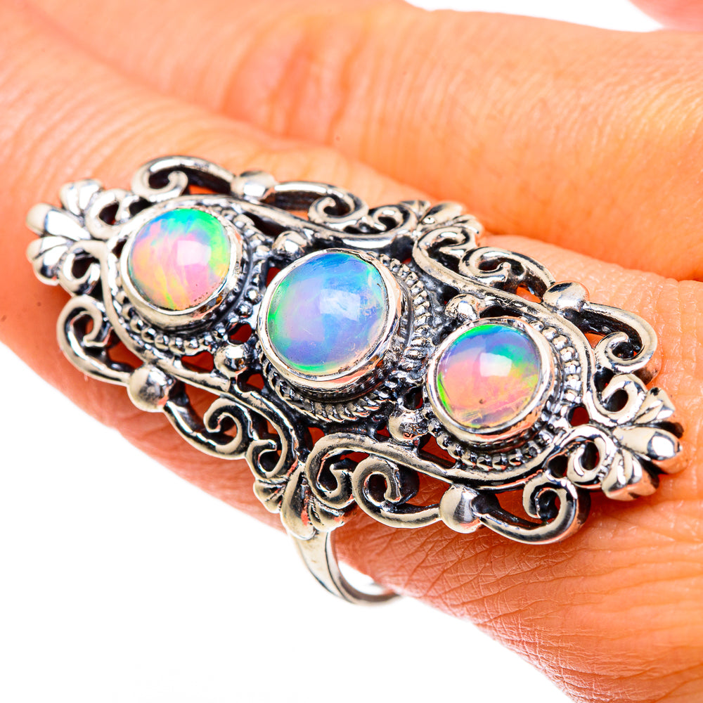 Ethiopian Opal Rings handcrafted by Ana Silver Co - RING85707