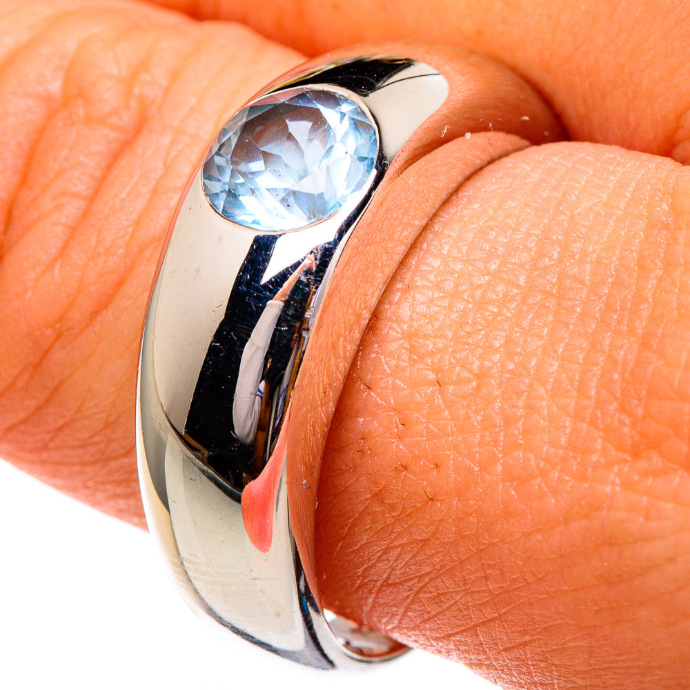 Blue Topaz Rings handcrafted by Ana Silver Co - RING85723