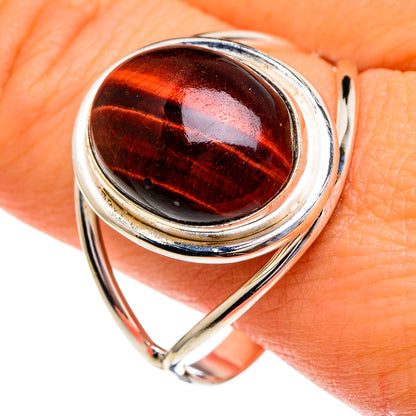 Red Tiger Eye Rings handcrafted by Ana Silver Co - RING85735