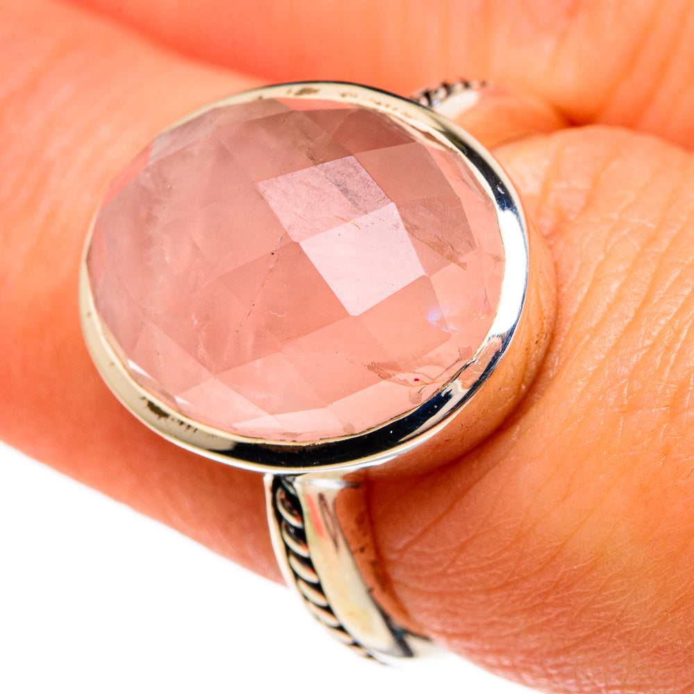 Rose Quartz Rings handcrafted by Ana Silver Co - RING85742
